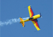 YAK flight with aerobatic tricks